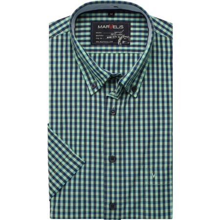 Marvelis Casual Overhemd Korte mouw groen