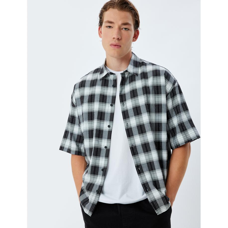 Koton Koton Overhemd grijs / zwart / wit -