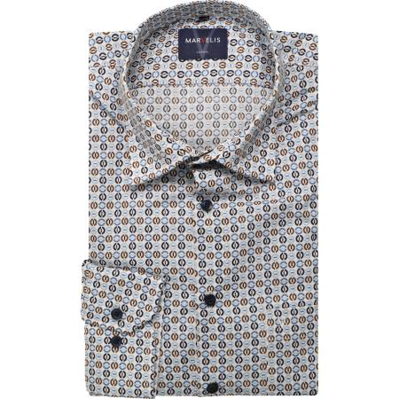 Marvelis Casual Overhemd bruin, Bedrukt