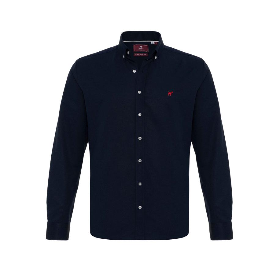 Williot Williot Overhemd navy / rood -