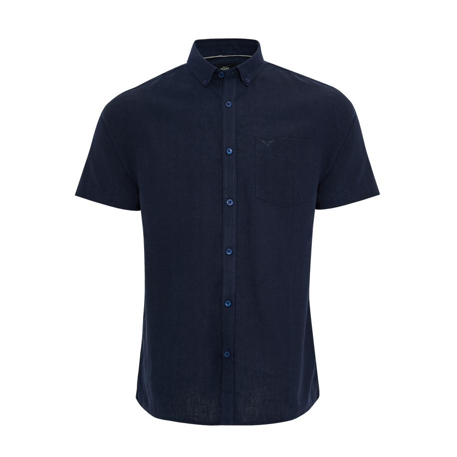 Threadbare Threadbare Overhemd Dragon navy -