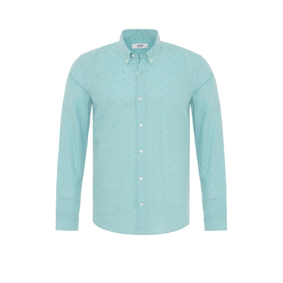 By Diess Collection By Diess Collection Overhemd navy / mintgroen / wit -