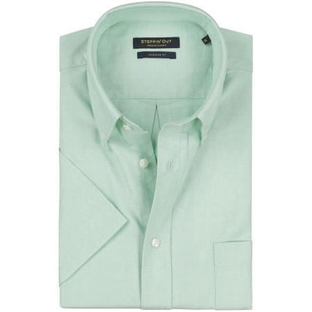 Steppin' Out Overhemd regular fit korte mouw Light Green