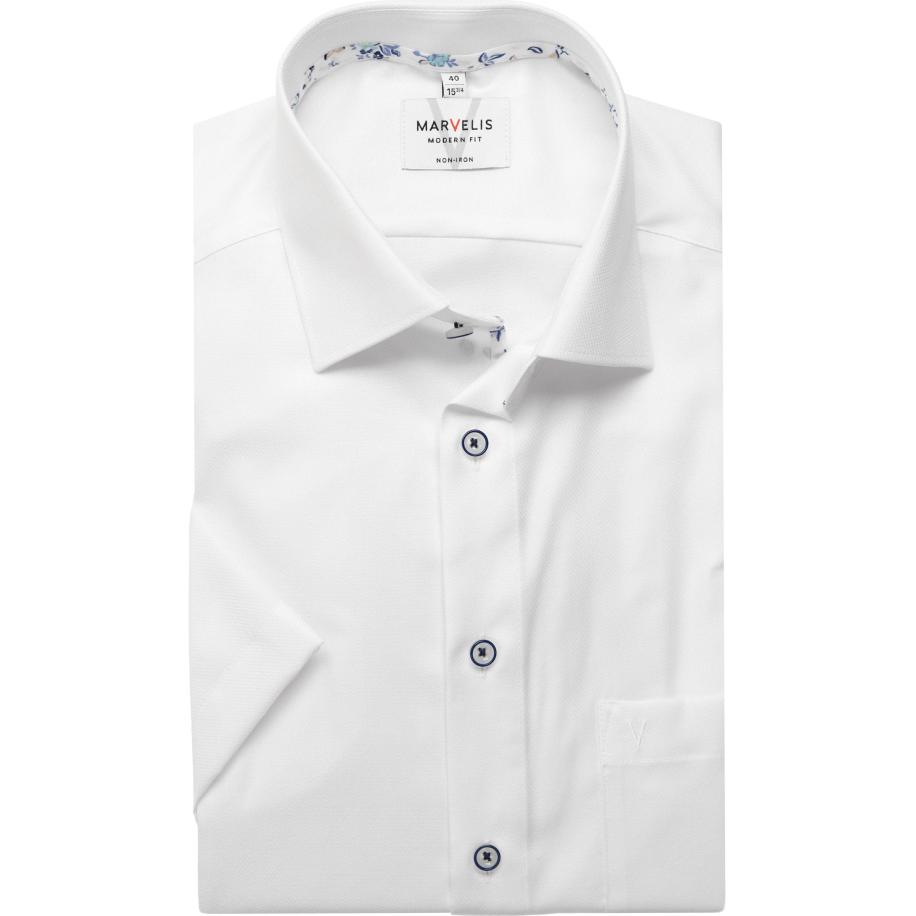 Marvelis Overhemd Korte mouw wit Wit