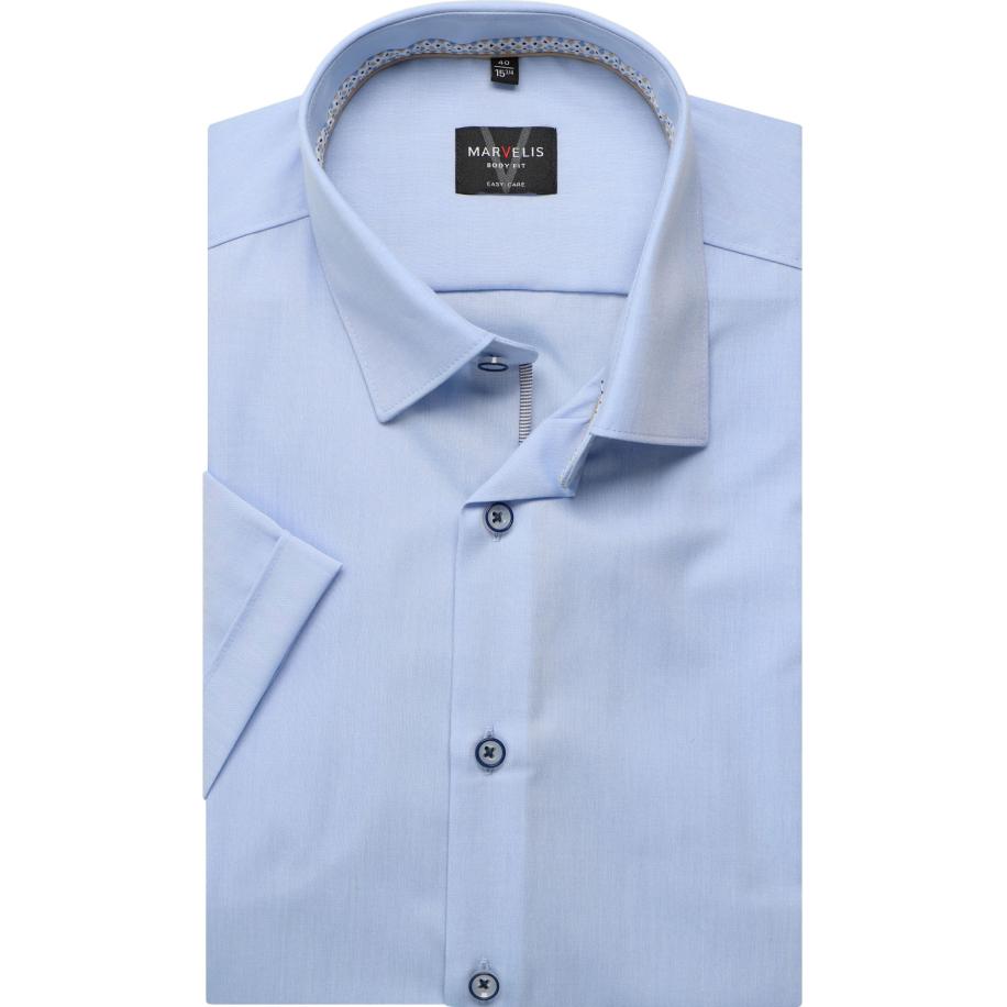 Marvelis Overhemd Korte mouw blauw Blauw