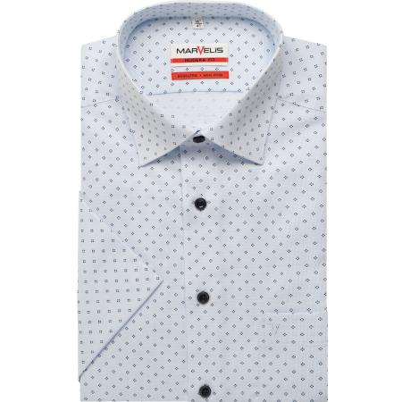 Marvelis Overhemd Korte mouw blauw