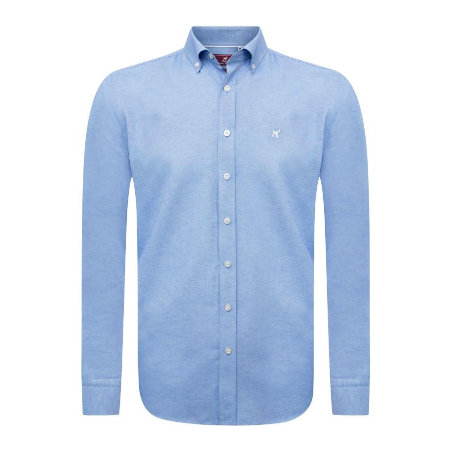 Williot Williot Overhemd blauw denim / wit -