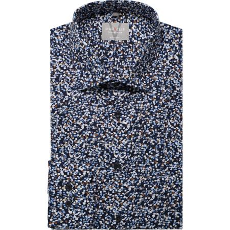 Marvelis Overhemd marine, Bedrukt
