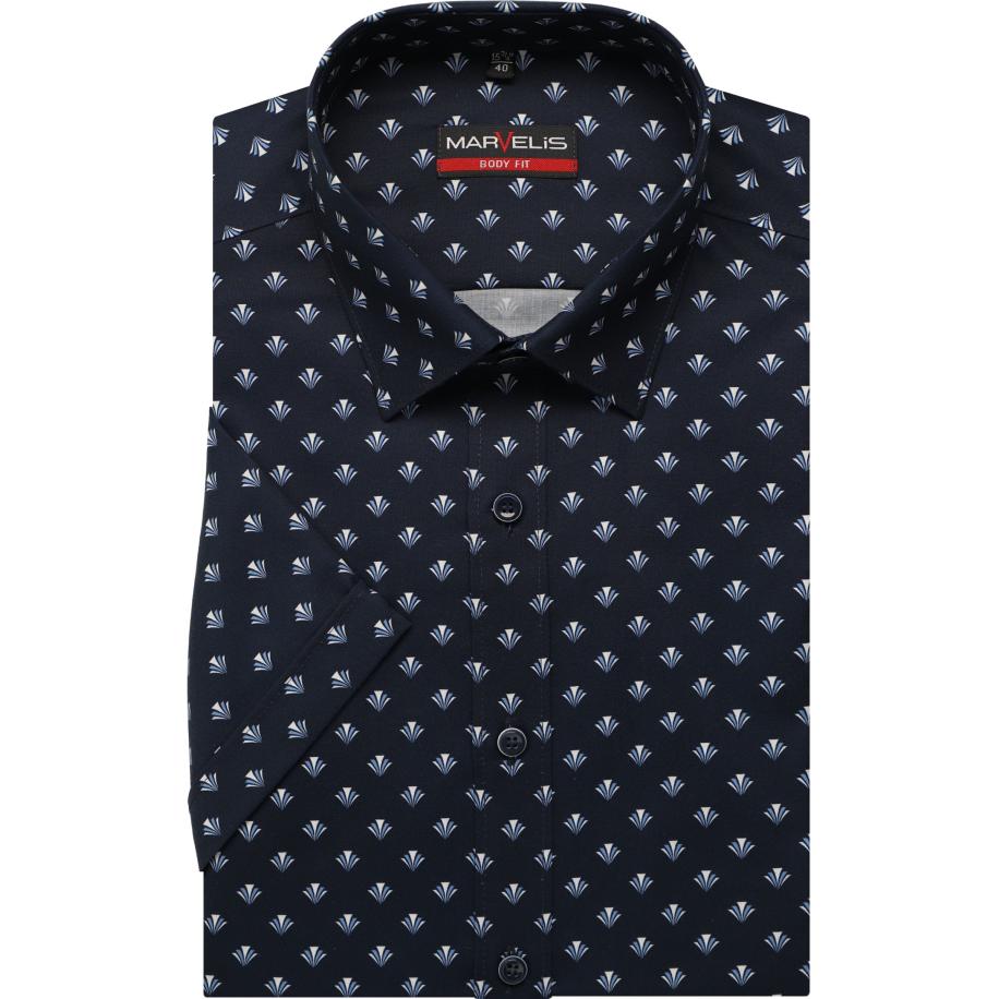 Marvelis Overhemd Korte mouw marine Blauw