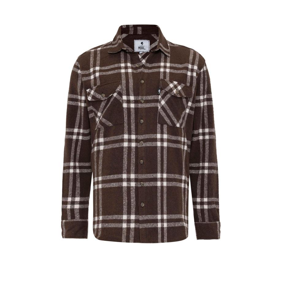 Moxx Paris Moxx Paris Overhemd chocoladebruin / wit -