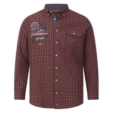 jan vanderstorm Jan Vanderstorm Overhemd Pertavin beige / donkerrood