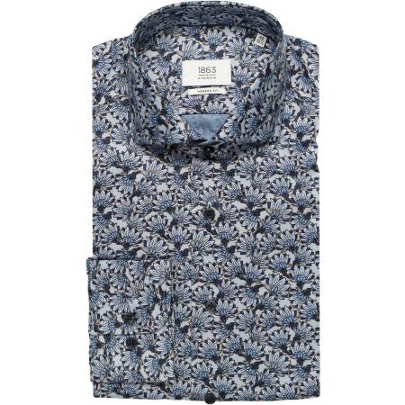ETERNA 1863 Overhemd marine, Bedrukt