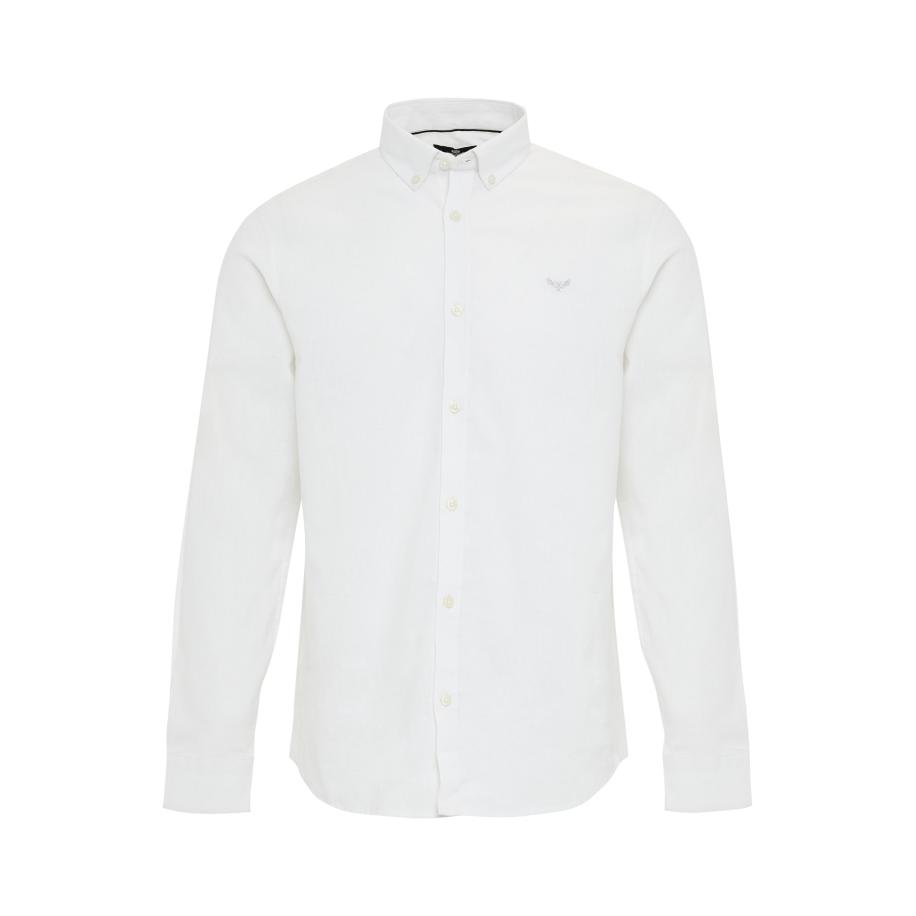 Threadbare Threadbare Overhemd Bale wit -