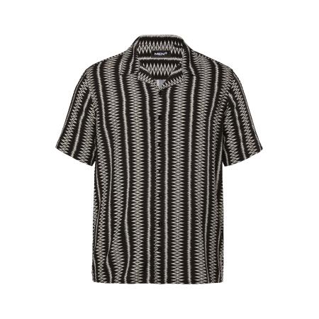 men plus Men Plus Overhemd zwart / wit