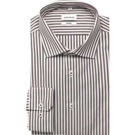 Seidensticker Overhemd pruim, Gestreept