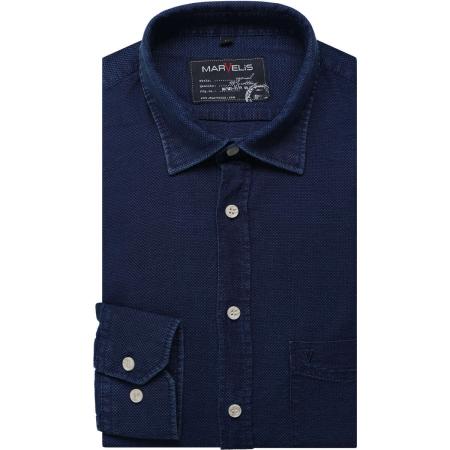 Marvelis Casual Overhemd marine, Faux-uni