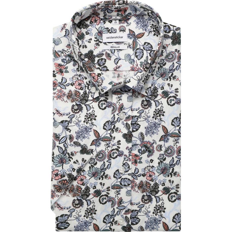 Seidensticker Overhemd Korte mouw mandarijn Oranje