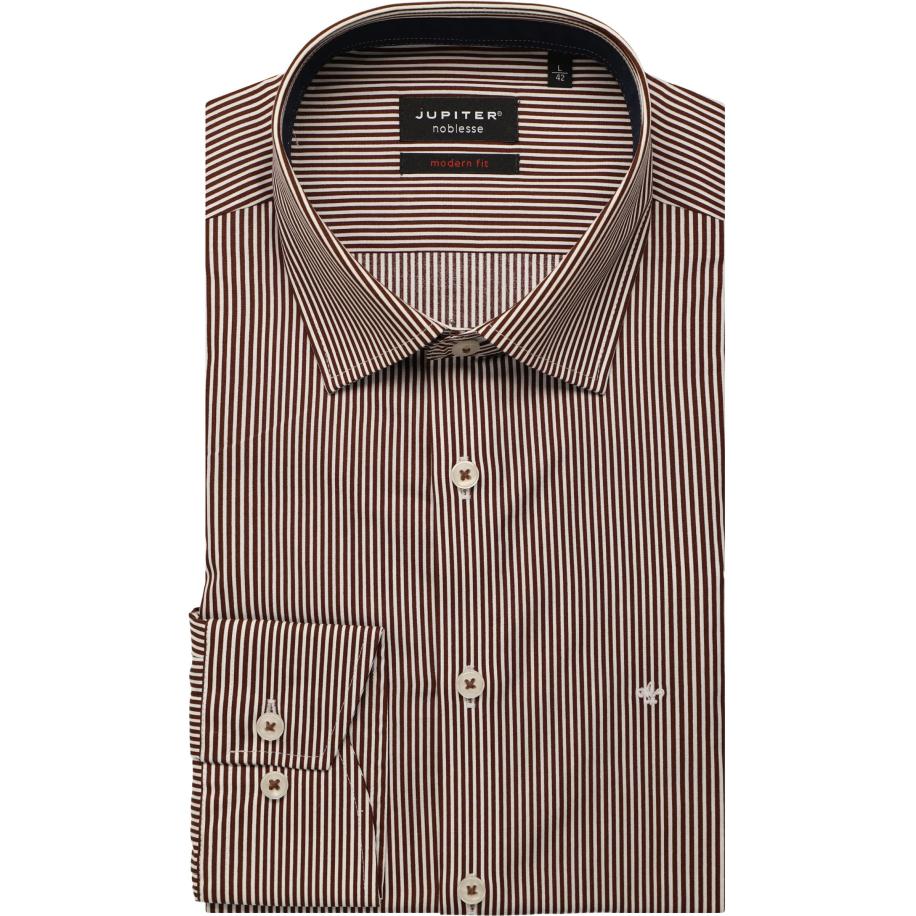 Jupiter Overhemd rood, Gestreept Rood