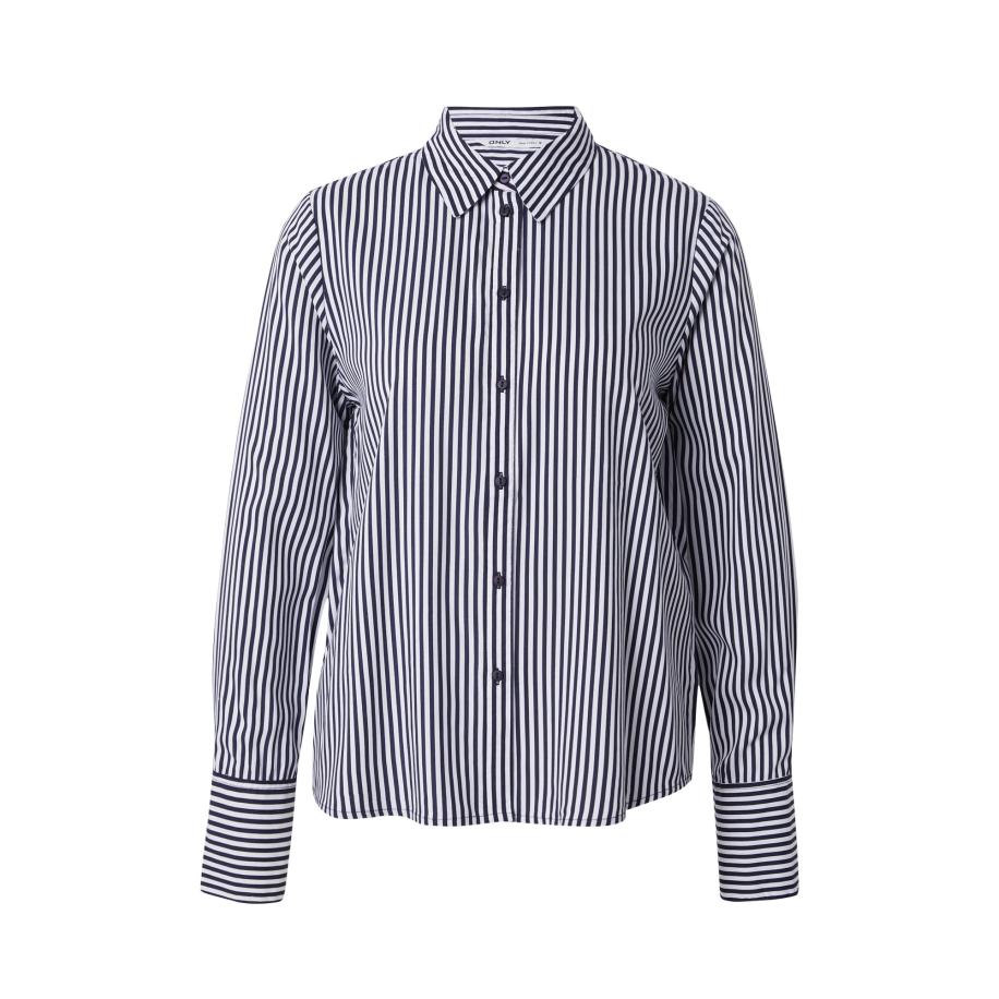 Only ONLY Blouse ONLBerit navy / wit -