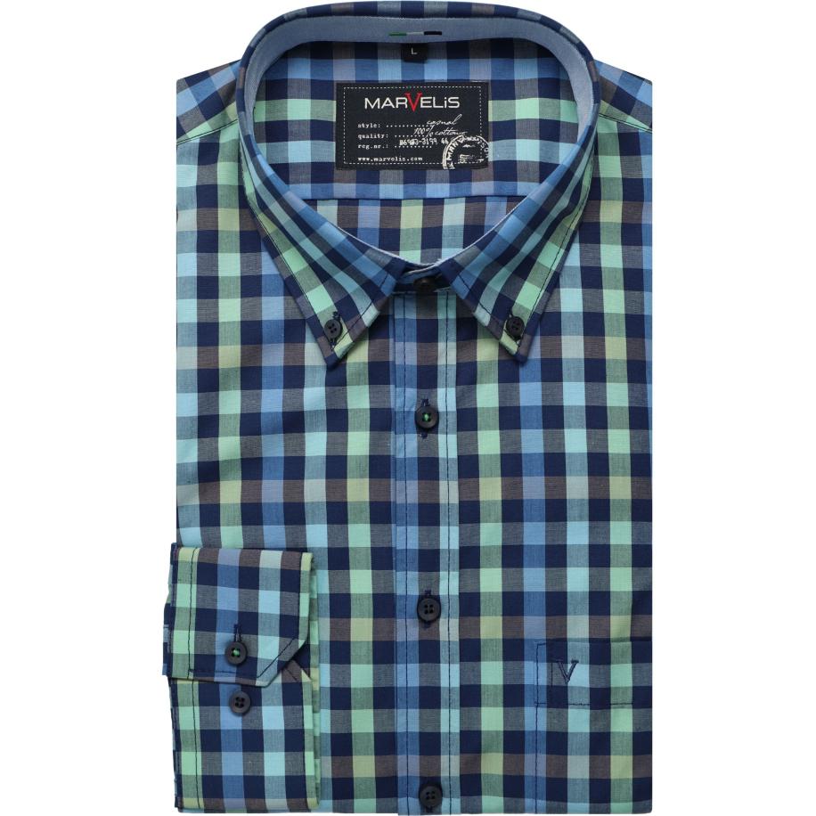 Marvelis Casual Overhemd groen, Ruit Groen