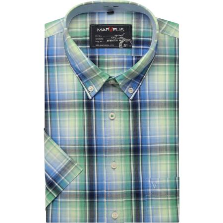 Marvelis Casual Overhemd Korte mouw groen