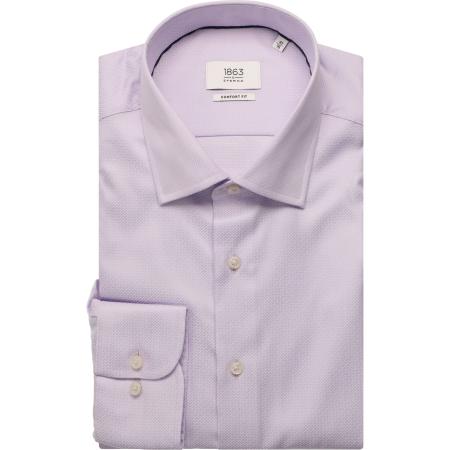 ETERNA 1863 Overhemd lila, Gestructureerd