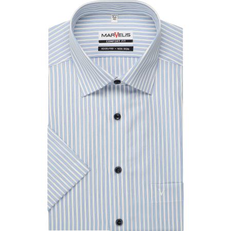 Marvelis Overhemd Korte mouw blauw