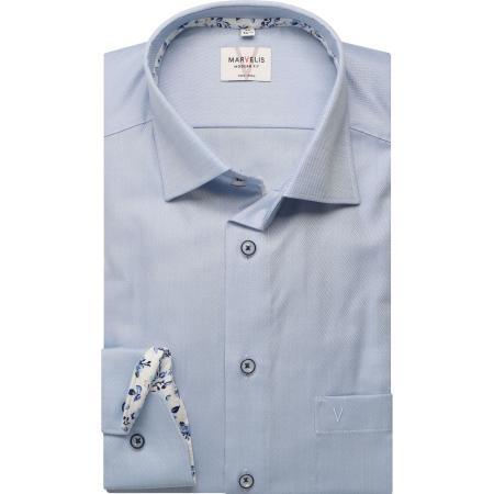 Marvelis Overhemd blauw, Effen