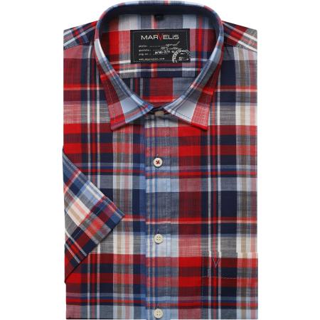Marvelis Casual Overhemd Korte mouw rood