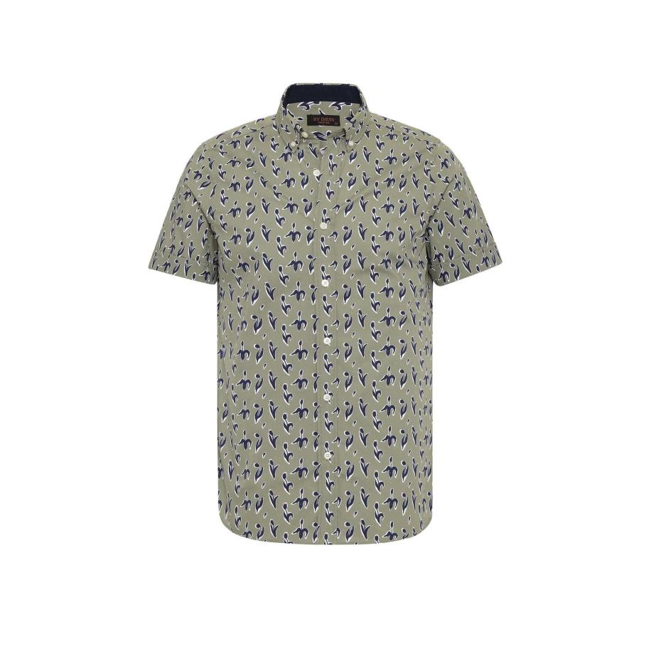 By Diess Collection By Diess Collection Overhemd marine / pastelgroen / wit -