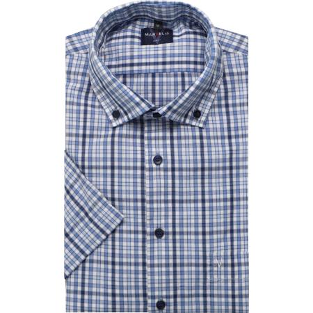 Marvelis Casual Overhemd Korte mouw blauw