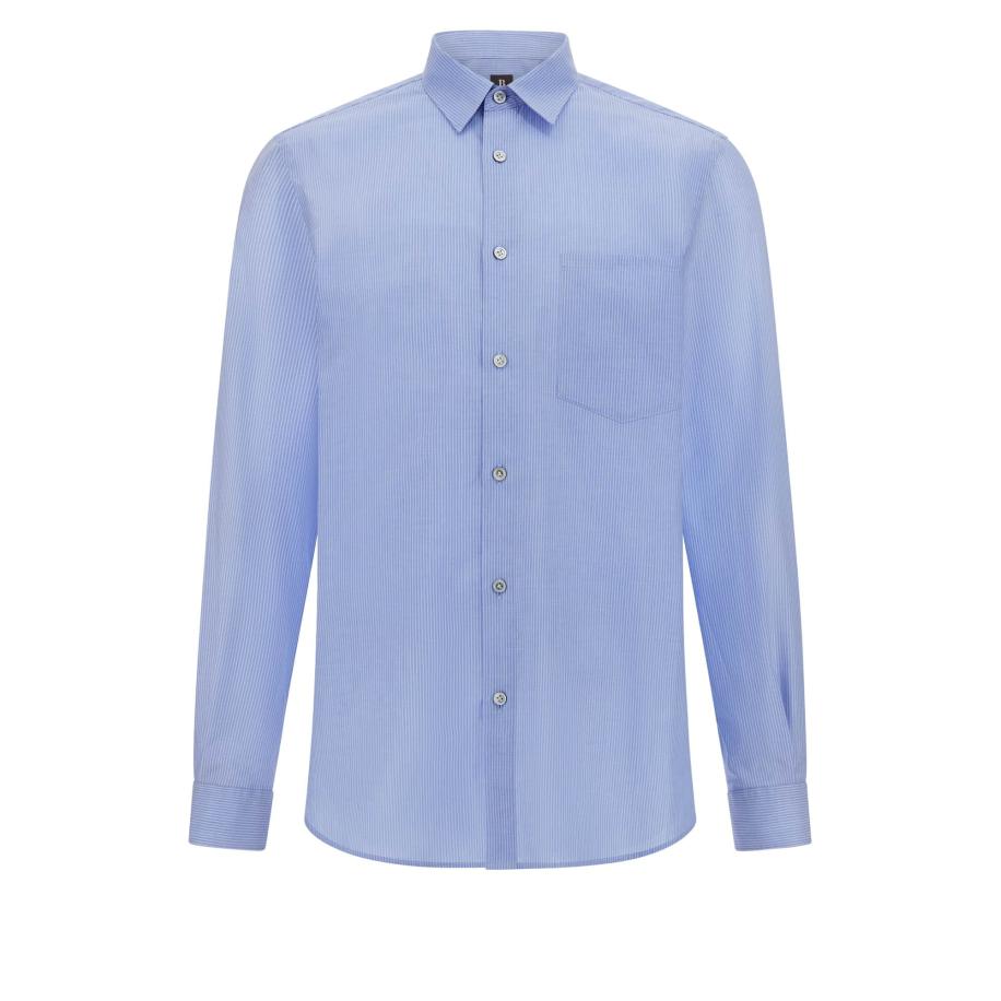 Boggi Milano Boggi Milano Overhemd duifblauw / lichtblauw -