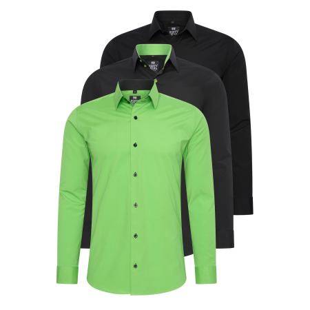 Rusty Neal Rusty Neal Overhemd limoen / zwart