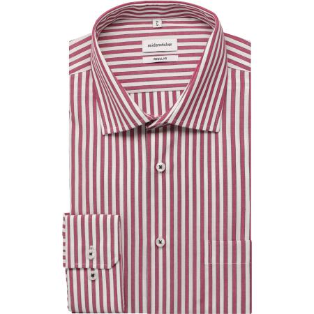Seidensticker Overhemd roze, Gestreept