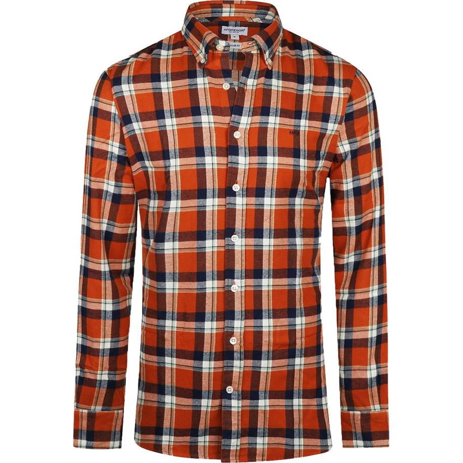 McGregor Overhemd Ruit Oranje Oranje