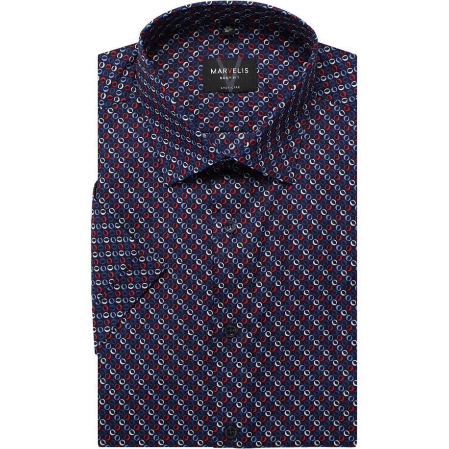 Marvelis Overhemd Korte mouw marine Blauw