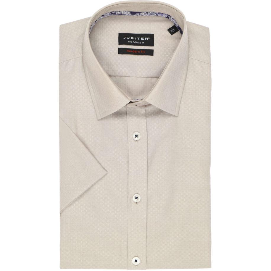 Jupiter Overhemd Korte mouw beige Bruin