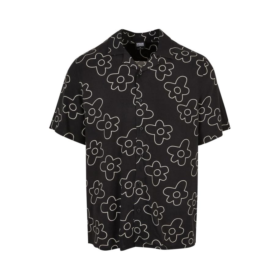 Urban Classics Urban Classics Overhemd zwart / wit -