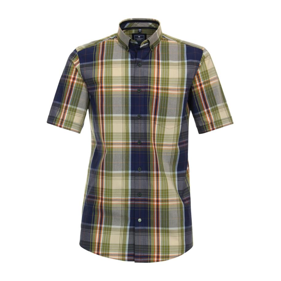 Redmond Casual Overhemd Korte mouw blauw Blauw