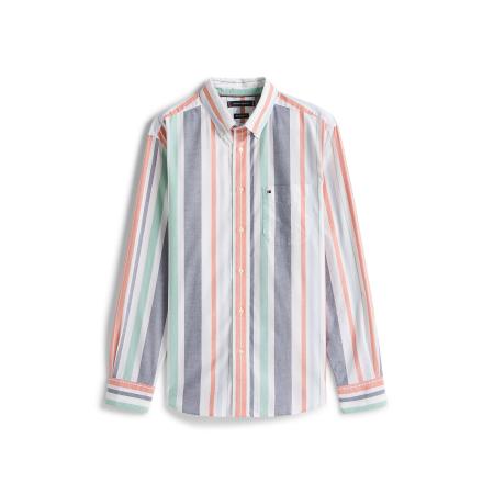 Tommy Hilfiger TOMMY HILFIGER Overhemd Oxford lichtblauw / grijs / lichtgroen / oranje