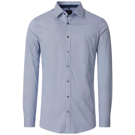 Venti Overhemd blauw, Bedrukt