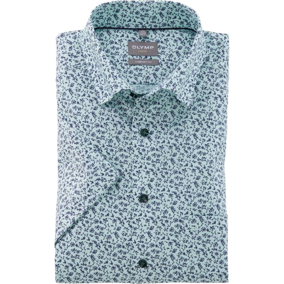 OLYMP Luxor Overhemd Korte mouw lichtgroen Groen