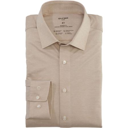 OLYMP Luxor 24/Seven Overhemd natuurlijk, Faux-uni