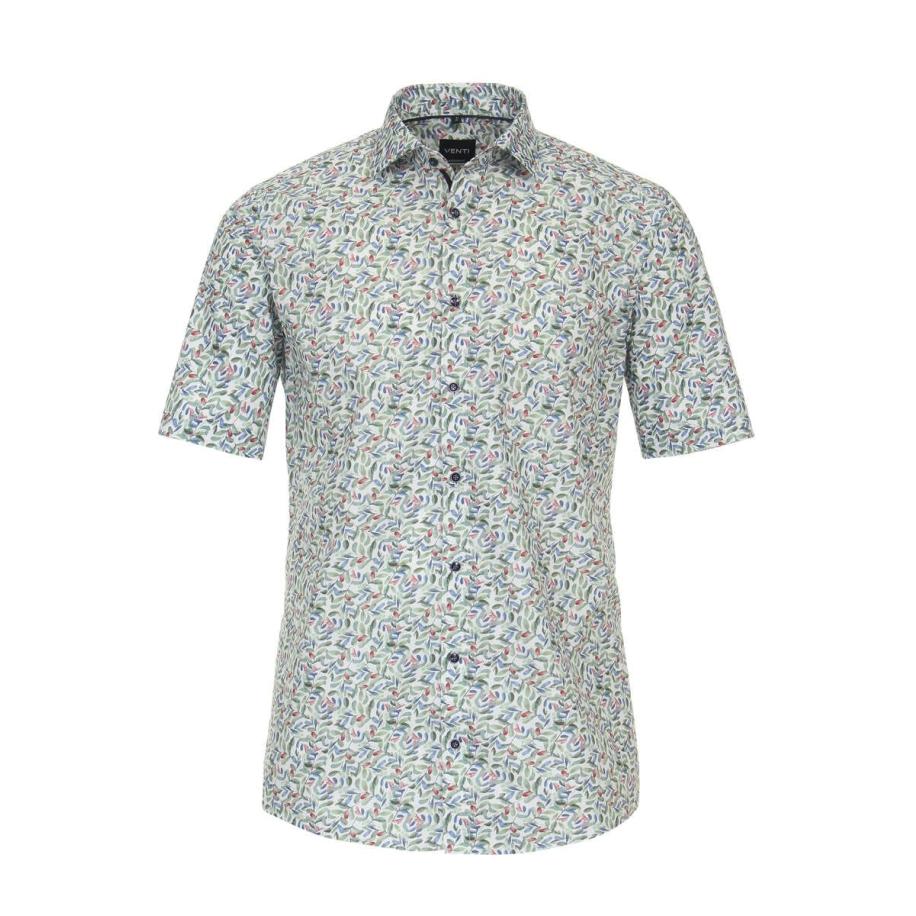 Venti Overhemd groen, Bedrukt Groen