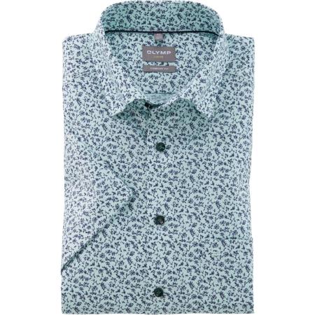 OLYMP Luxor Overhemd Korte mouw lichtgroen