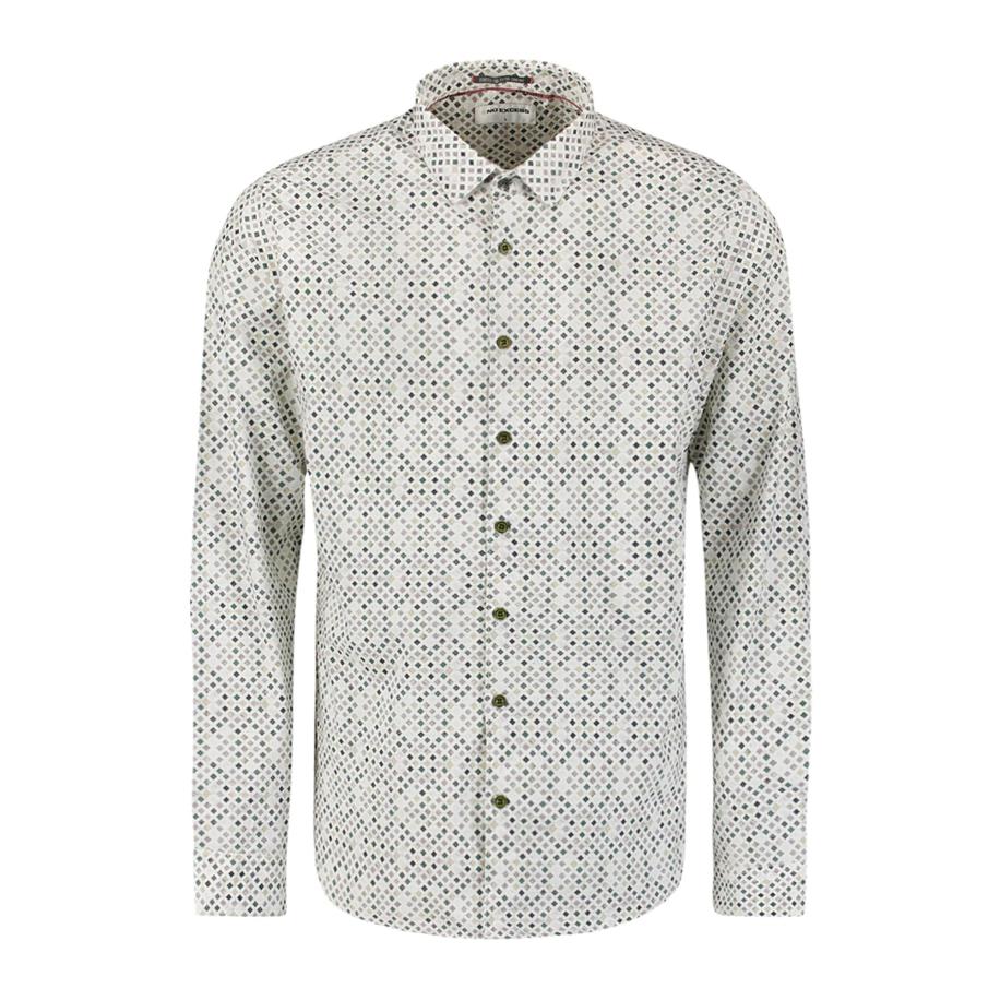 No Excess No Excess Overhemd beige / grijs / groen / wit -