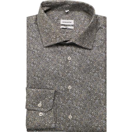 Seidensticker Overhemd lichtbruin, Bloemen