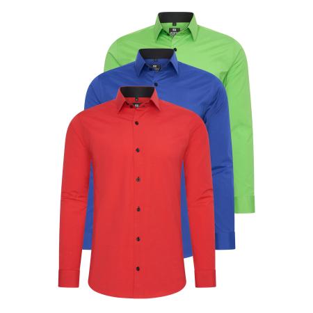 Rusty Neal Rusty Neal Overhemd blauw / limoen / rood