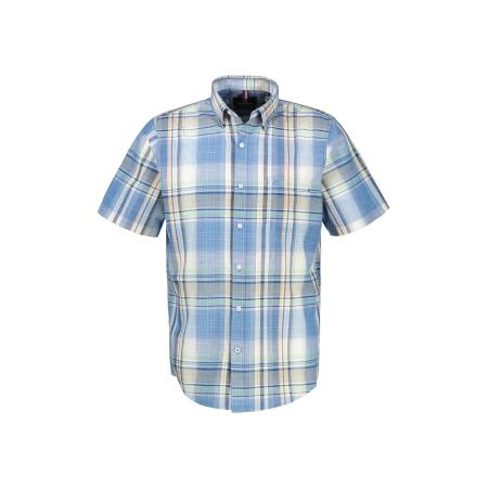 Lerros LERROS Overhemd hemelsblauw / mintgroen / perzik / wit