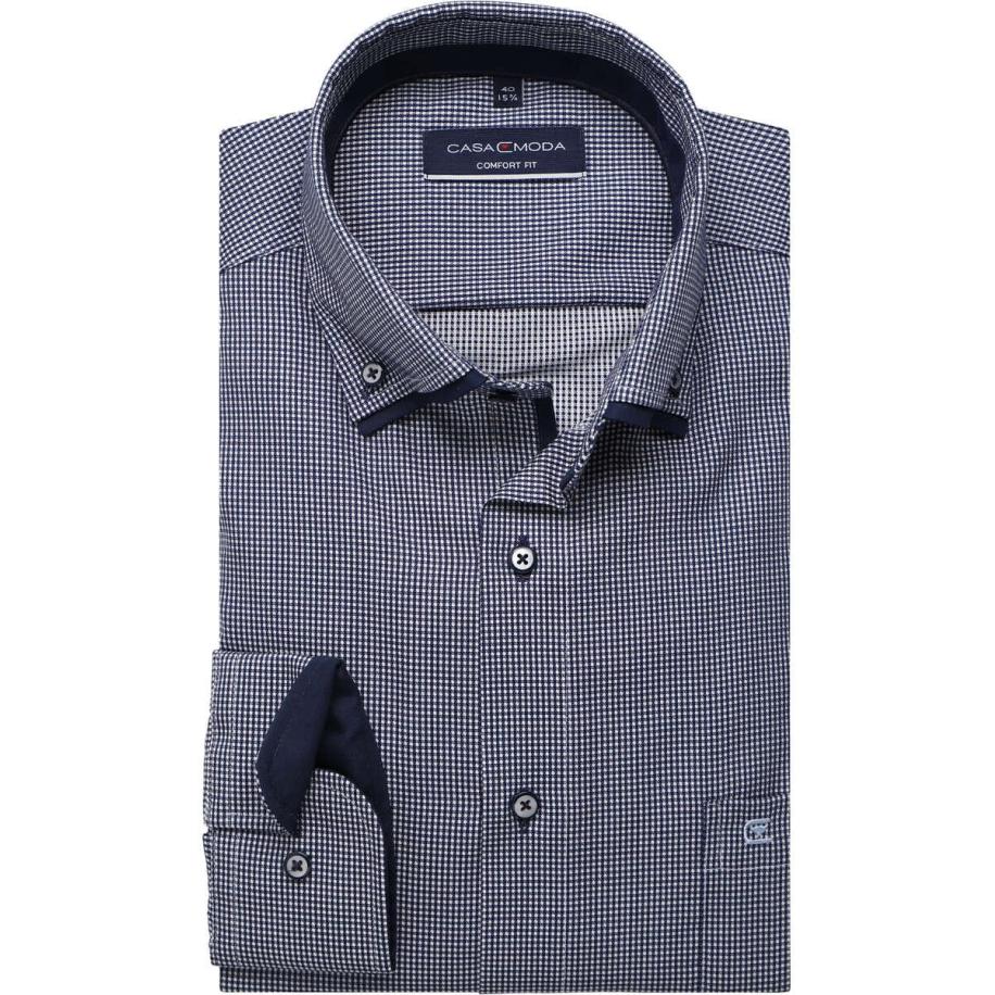 Casa Moda Overhemd blauw, Ruit Blauw